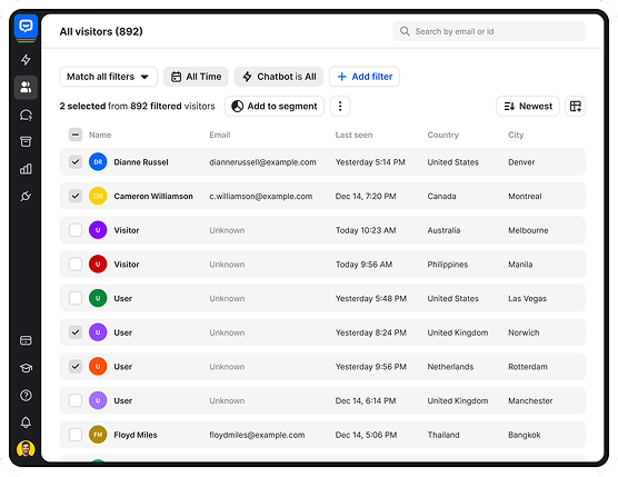 ChatBot app interface