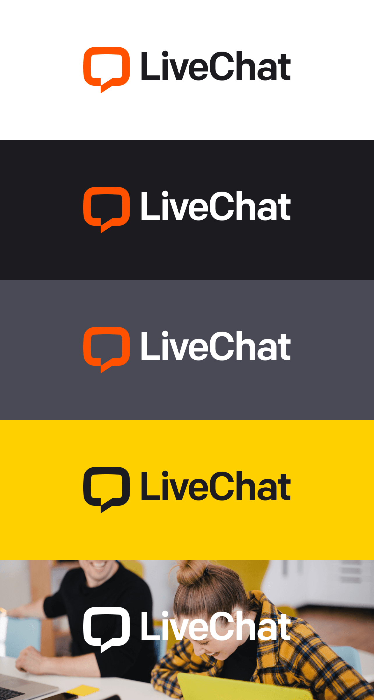 LiveChat logo background usage