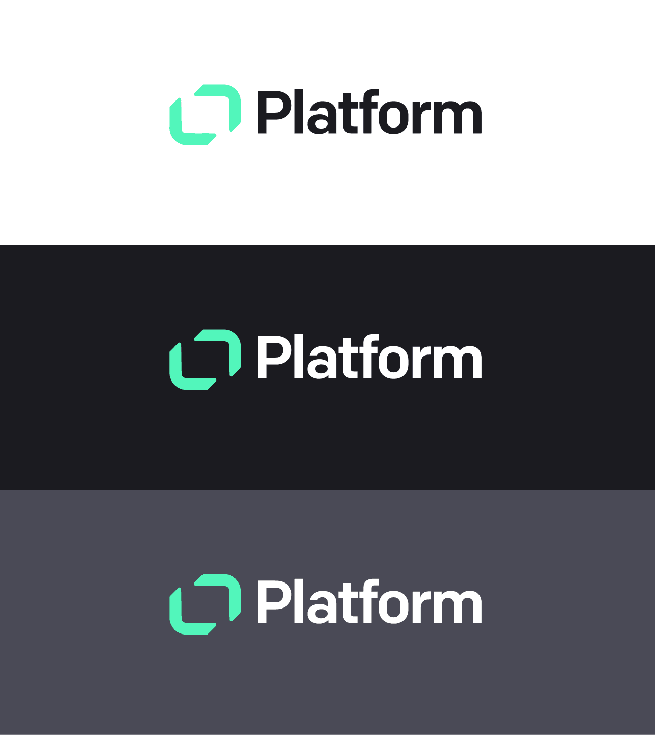 Platform logo background usage