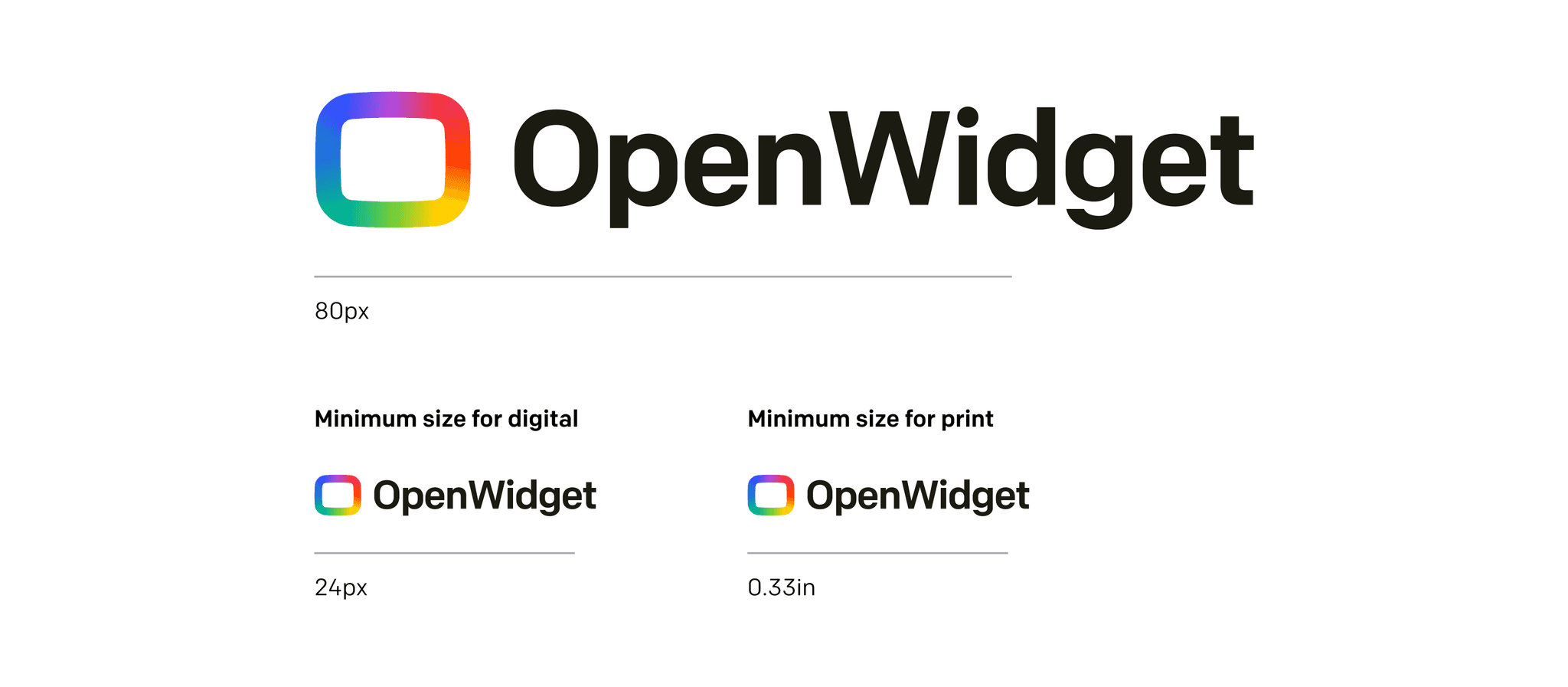 OpenWidget sizing