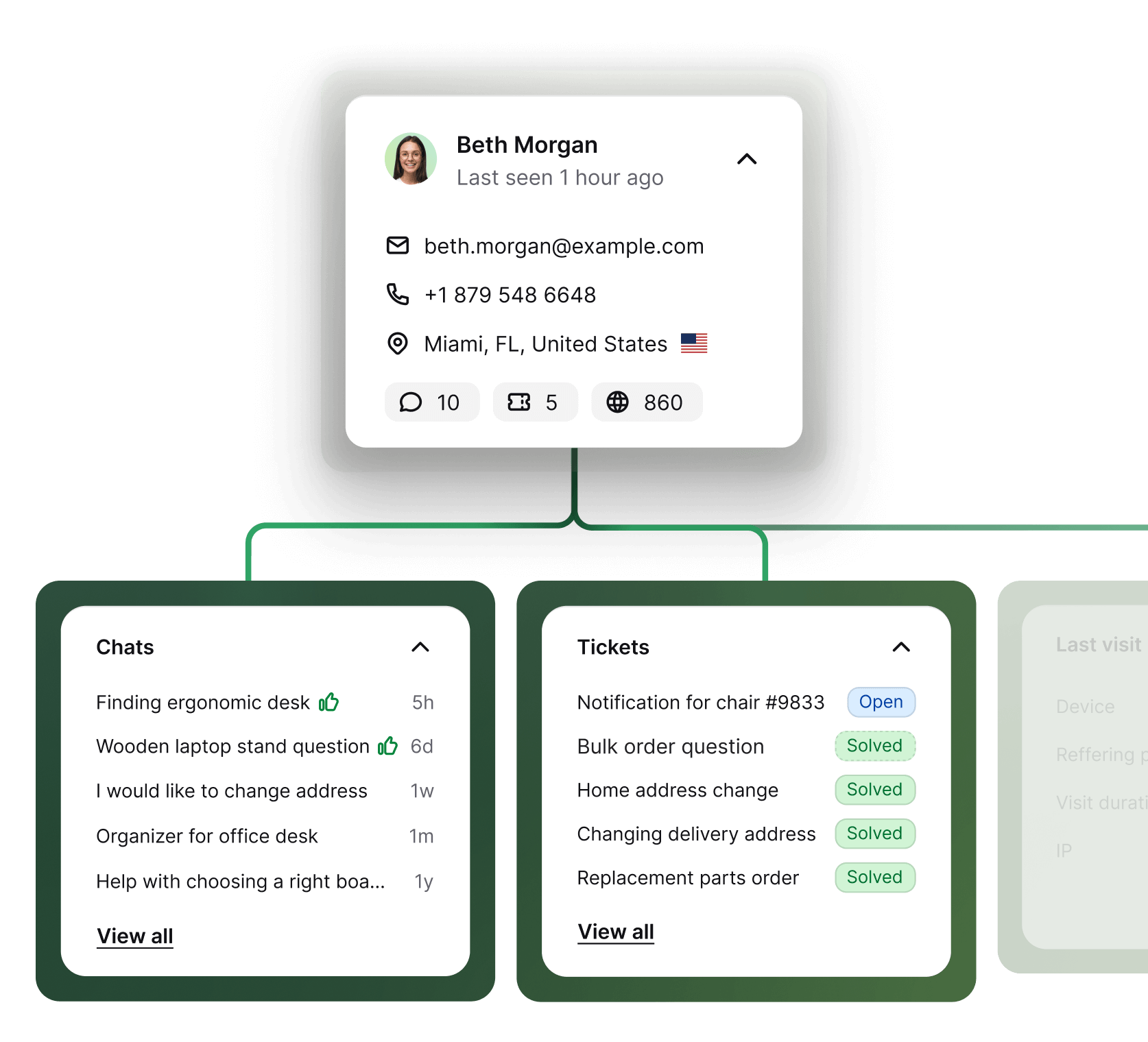 Customer list in Text App