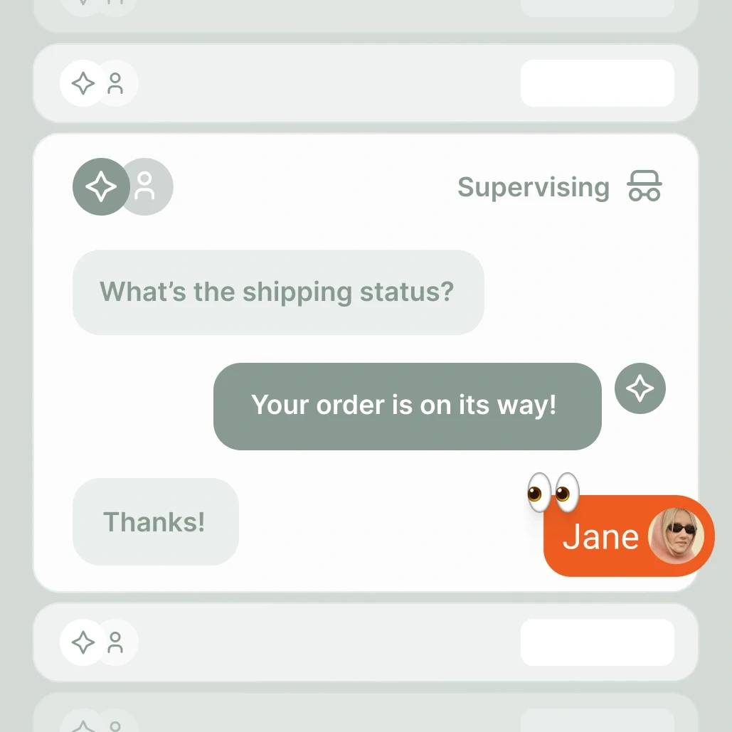 Human supervision of customer service and sales AI conversations