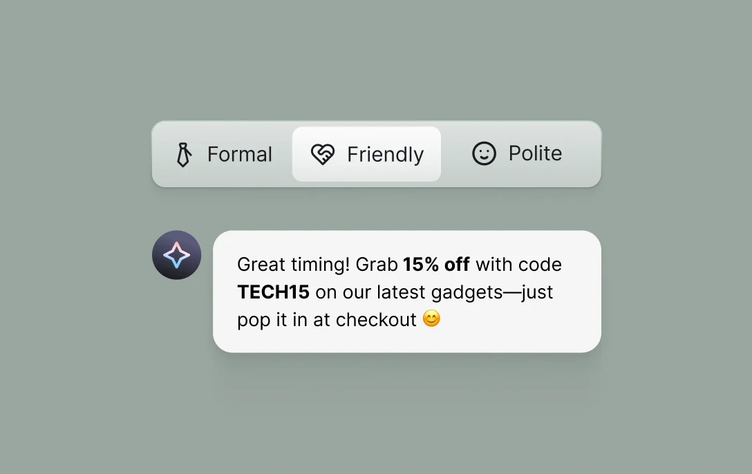 Screenshot of a customer conversation in the Text App, showing Copilot assistance available.