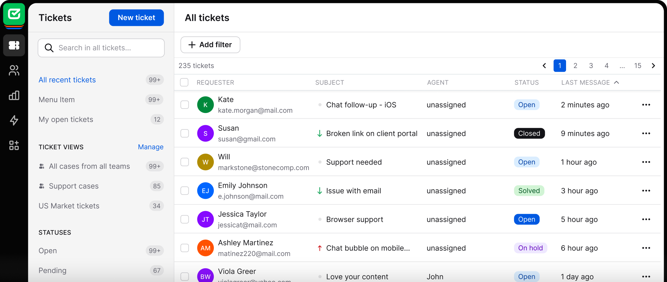 Set up a convenient and automated help desk that reduces your pile of unsolved tickets to nothing.