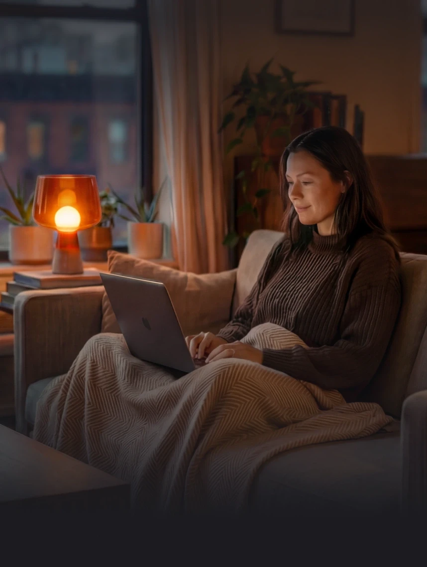 A customer walking out of a boutique store.