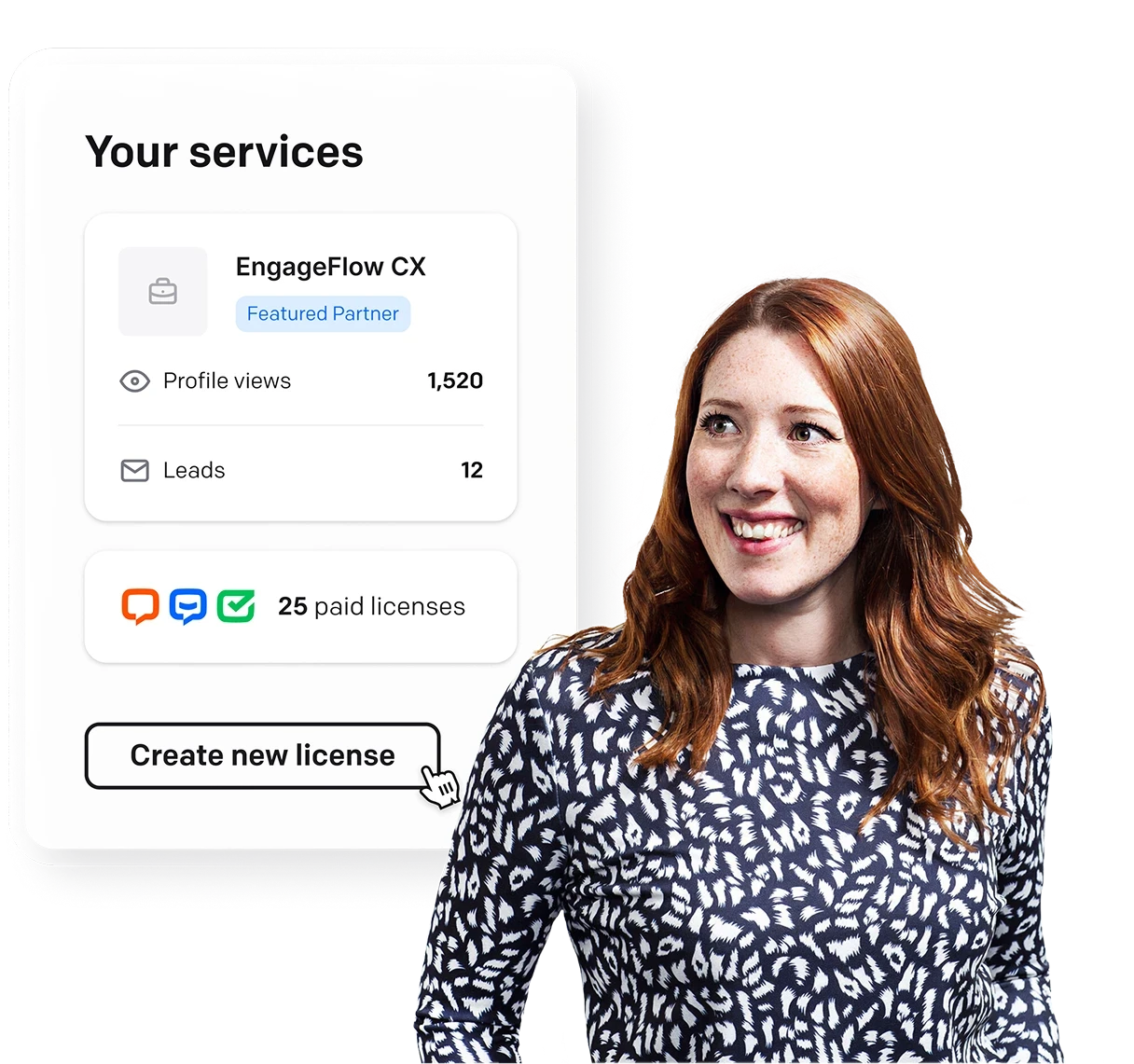 Aimee Philipson and Text partner app interface