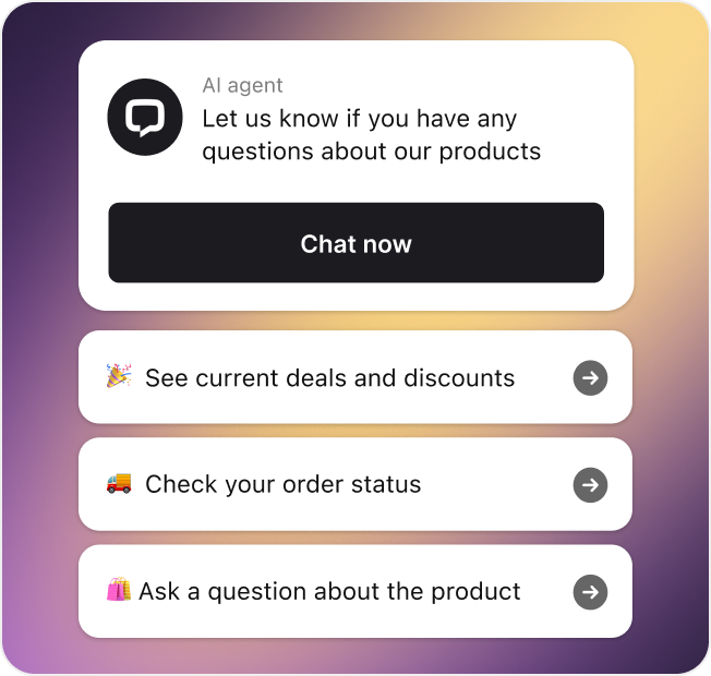 Text widget welcome screen